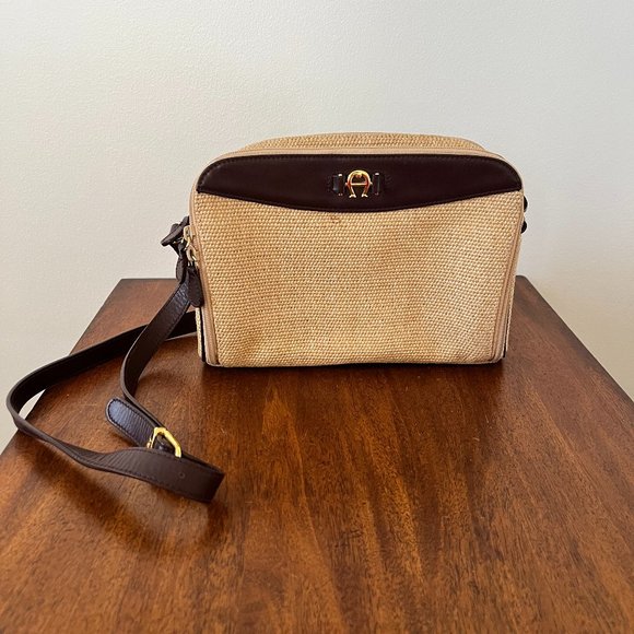 Etienne Aigner Tan and Brown Crossbody Bag - Picture 1 of 15